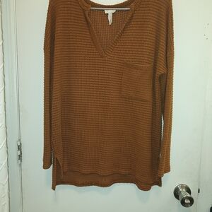 BiBi Rust V-Neck Sweater